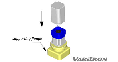 Install the servo motor vertically into the mouting side of planetary gearbox.